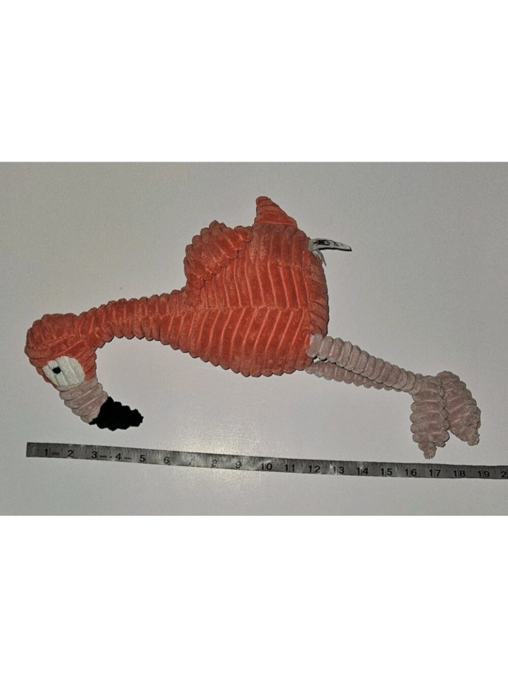 Jellycat Cordy Roy Flamingo Plush Ribbed Stuffed Animal Toy 18" Lovey Coral Pink - Picture 10 of 10